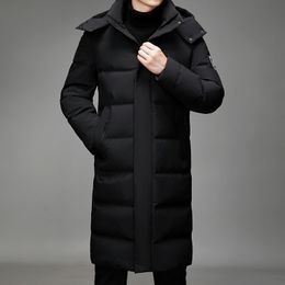 Men's Down Parkas Winter Medium length down jacket thickened large fur collar casual and fashionable coat 221208