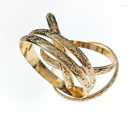 Bangle Arabian Wedding Jewellery Ladies Gold Plated Bracelets Cuff Bridal Charm Party Gifts