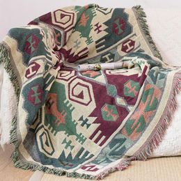 Carpets ESSIE HOME Sofa Blanket Green Kilim Carpet For Living Room Bedroom Rug Turkish Ethnic Pattern Bedspread Tapestry