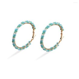 Hoop Earrings Boho Sparkling Faceted Crystal Alloy Girl Women 2022 Fashion Pretty Nice Cute Bohemian Summer Trendy Jeweley Gift