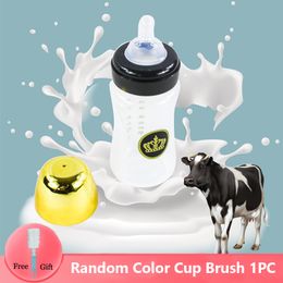 Baby Bottles# 3 color cute cartoon Nursing bottle born Milk AntiChoke Design BPA Free 240ml 8oz 221208