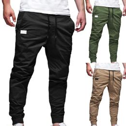 Men's Pants Trendy Sweatpants Multi Pockets All Match Comfy Deep Crotch Training Slacks