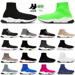 2022 sock designer shoes for men women luxury sneakers men trainer runner Sneaker old triple shoe yellow blue pink Graffiti b2