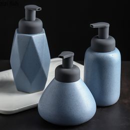 Liquid Soap Dispenser Ceramic Foam Bottle Kitchen Hand Sanitizer Shampoo Body Wash Lotion Customizable for els 221207