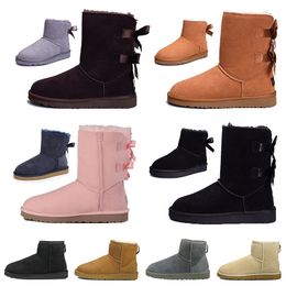 2022 women snow boots triple black purple pink navy grey fashion Classic Mini Khaki short boot womens ladies girls booties winter shoes