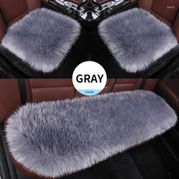 Car Seat Covers Winter Cushion Three-piece Set Short Plush Use Warm Fleece Decoration