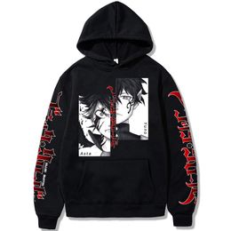 Men's Hoodies Sweatshirts Anime Black Clover Asta Printed Hoodie Streetwear Pullover for Women and Men 221208