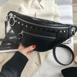 Waist Bags PU Leather Women Chest Fashion Solid Color Banana Travel Phone Pouch Female Belt Purse Crossbody 221208