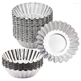 Baking Tools A50I Egg Tart Molds Non-Stick And Reusable Pan For Aluminum Mini Mould Tarts Cakes