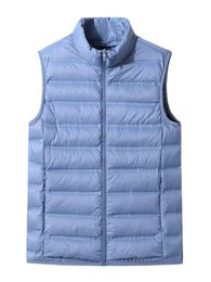 Men's Down Parkas 90% White Duck Padded Winter Ultra-Light Vest Men Sleeveless Jacket Slim Puffer Waistcoat Warm Gilet Coats Plus Size 8XL 221208