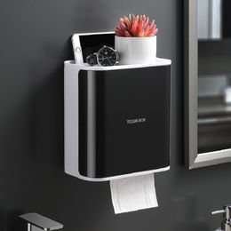 Toilet Paper Holders Holder Large Capacity Tissue Box Multifunction Storage Rack Towel Kitchen Bathroom 221207