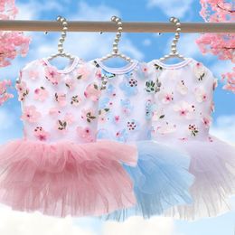 Dog Apparel Sweet Puppy Dresses Princess Skirt Pet Lace Cake Camisole Tutu Dress For Girls Wedding Birthday Clothes