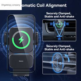 New Automatic Alignment Car Phone Holder Wireless Charger For Samsung i Xiaomi Air Vent