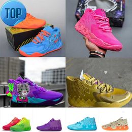 Top Mens Lamelo Ball Basketball Shoes Mb 01 Rick Morty Blue Orange Red Green Aunt Pearl Pink Purple Cat Carton Melo Sneakers Tennis with Box