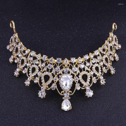 Necklace Earrings Set Bridal Crown Headdress Jewellery Crystal Fashion Hair Accessories Diamond-set