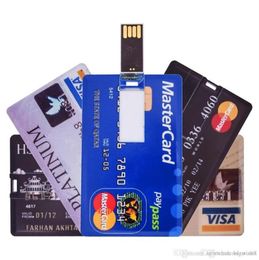 Regno Unito Whole World Bank Card Flash Drive Flash da 8 GB 16 GB Drive USB 64GB 32GB USB20 FlashDrive 512MB Penna DRIVR30366391135