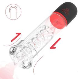 sex toy massager New Men's Automatic Penis Trainer Full intelligent Muscle Enhancement Multi frequency Strong Shock Suction Vacuum Aircraft Cup