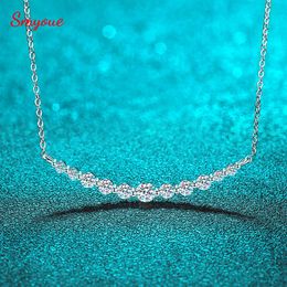 Chokers Smyoue Total 1.1ct 100% All Necklace for Women Sparkling Lab Diamond Pendant Jewelry S925 Sterling Silver GRA 221207