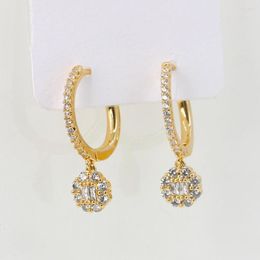 Hoop Earrings TIRIM Minimalist Dangling CZ Huggie Hoops Womens Earring Cubic Zirconia Small Earing For Women