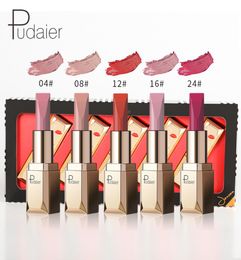 PUDAIER Water IMPRESION LÍCULO LIPLOS METALIC MATE Matte Lipstick for Lips Makeup Long Dure Nude Glossy Lip Gloss Cosmetic3458381