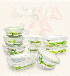 Storage Bottles Modern Round Square Borosilicate Glass Food Container Lunch Box Benton Fruit And Vegetable Microwave Oven Fresh