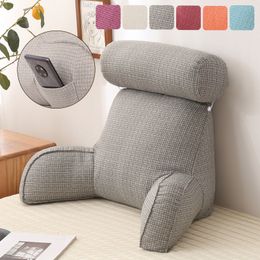 CushionDecorative Pillow Soft Linen Reading Bed Read Sofa Waist Detachable Support s with Armrest 221208