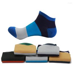 Men's Socks 10 Pieces/lot Summer Men Cotton Colour Matching Wide Strips Boat Sweat-absorbent Deodorant