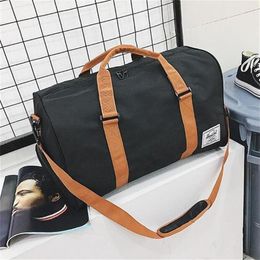 New Canvas Travel Bags Women Men Large Capacity Folding Duffle Bag Organizer Packing Cubes Luggage Girl Weekend Bag309B