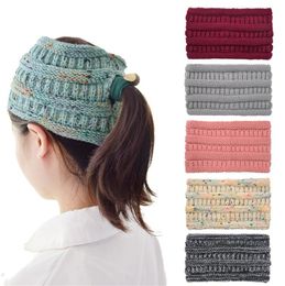 Girl Woman Headband Knit Ponytail Crochet Hair Accessory Yoga Sport Ins Elastic Hairband Super Stretch DE910