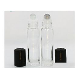 Packing Bottles 600Pcs Lot Clear Glass Roll On Bottle 10Ml 1/3Oz Essential Oil Empty Aromatherapy Metal Roller Ball In Stock Sn1960 Dh4Vs