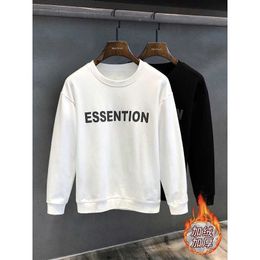 Men's Hoodies Sweatshirts Autumn and winter new plush thick round neck sweater loose and simple warm clothes men and women's same pullover T221209