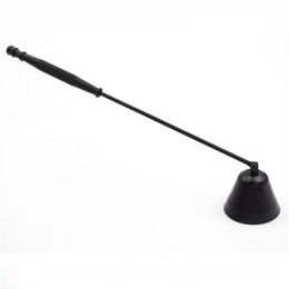 Candle Snuffer Tube Shaped Candles Wick Trimmer Cover Hand Tool Candlesnuffers Snuffers Accessory with Long Handle Matte Black SN477