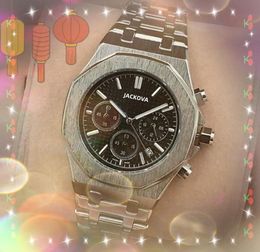 Premium Mens Full Functional Watches 42mm Quartz Movement Male Time Clock Watch calendar Cool Popular deep waterproof wristwatch Montre homme gifts