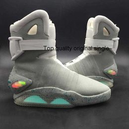 Basketball Shoes Mags Boots 'S Led Glow In The Dark Lighting Grey Marty Mcflys Air Mag Back To The Future Marty Mcfly Size 7-12TOP