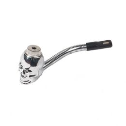 smoke accessory metal pipe clean skull cigarettes adjustable bending cigarette pole accessories bong