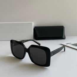 Polierte schwarze graue quadratische Sonnenbrille für Damenmode 40096 Sonnenbrille Sunnies Shades UV-Schutzbrille mit Box