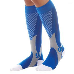 Sports Socks Men Women Leg Support Stretch Outdoor Sport Knee High Compression Unisex Running Snowboard Long