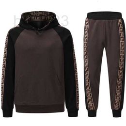 Men's Tracksuits Mens tracksuits designer hoodie pants two-piece double f jacquard embroidery hooded sweater men women sports suit MVY7
