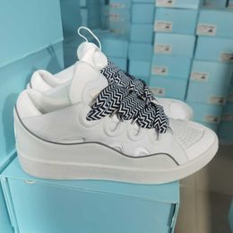 Scarpe stringate in tessuto a rete di design Stile anni '90 Straordinaria sneaker in pelle goffrata Curb Sneakers Uomo Donna in pelle di vitello nappa Scarpa NO362