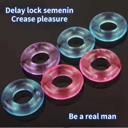 Cockrings sex toy Silicone Durable 1/5pcs Penis Ring Adult Men Ejaculation Delay Cock Rubber s Enlargement Sex Toys For Male