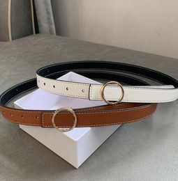 Designers Belts Accessories Women Double-Sided Leather Belt Luxury Fashion brand Jeans Waist Belt Womens Leisure Metal Smooth Buckle Waistband