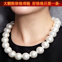 Chains Collection Natural Pearl Necklace Round Giant 13-16mm Class Light Genuine Fine Jewellery 18inch