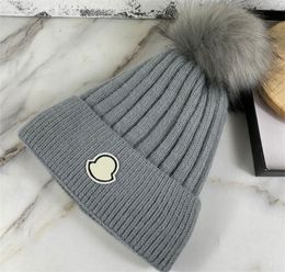 High Quality Designers Women Winter Knitter Caps With Hairball Fashion Western Plush Hat Autumn Bucket Hats