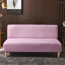 Chair Covers Solid Color Thickened Knitted Jacquard Armrestless Sofa Cover Elastic Universal Lazy Bed Without Armrest Dust