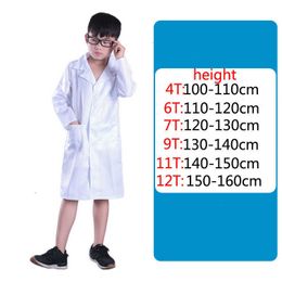 Children cosplay science white lab clothes experimental protection special class uniform cosplay doctor costume for children