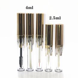 4ML 2.5ML Lipcare Packaging Gold cap wavy water drop gilded glaze bottles Lip Colour tube eyelash growth liquid eyeliner false eyelash empty bottle LK397