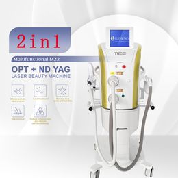 2 in1 M22 IPL OPT Laser Hair Removal machine And Q-Switched Nd Yag Lasers Tattoo Removal beauty Equipment Remove pigmentation Skin Rejuvenation whitening