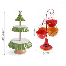 Plates Christmas Tree Dessert Table Display Rack Tiered Cupcake Stand Fruit Plate Mini Cakes Candy Tower Snack Tray Decoration T21C