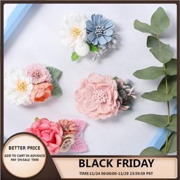 Hair Accessories Ncmama Fashion Artificial Flower Clips For Kids Girls Wedding Party Barrettes Handmade