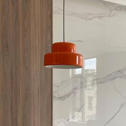Pendant Lamps Vintage Orange Lights Mediaeval Restaurant LED Ceiling Lamp Nordic Retro Bedroom Decor Study Chandeliers
